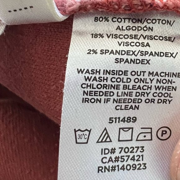 Loft Pink Velvet High Waist Button Fly Academia Skinny Pants Size 10 - Picture 11 of 11